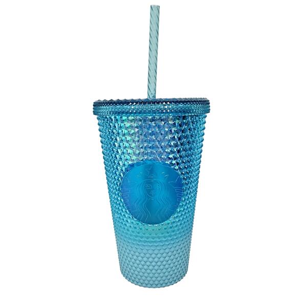 Starbucks 2023 Gradient Blue Studded Bling Ombré Grande 16oz  Cold Cup Tumbler - Picture 1 of 6
